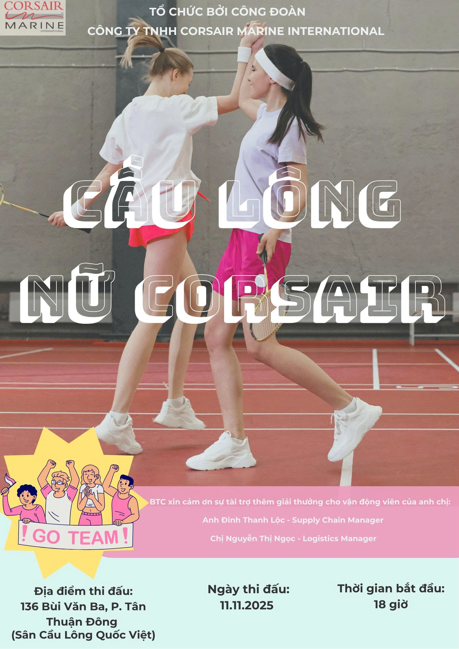 Môn thi cầu lông nữ Công ty TNHH Corsair Marine International